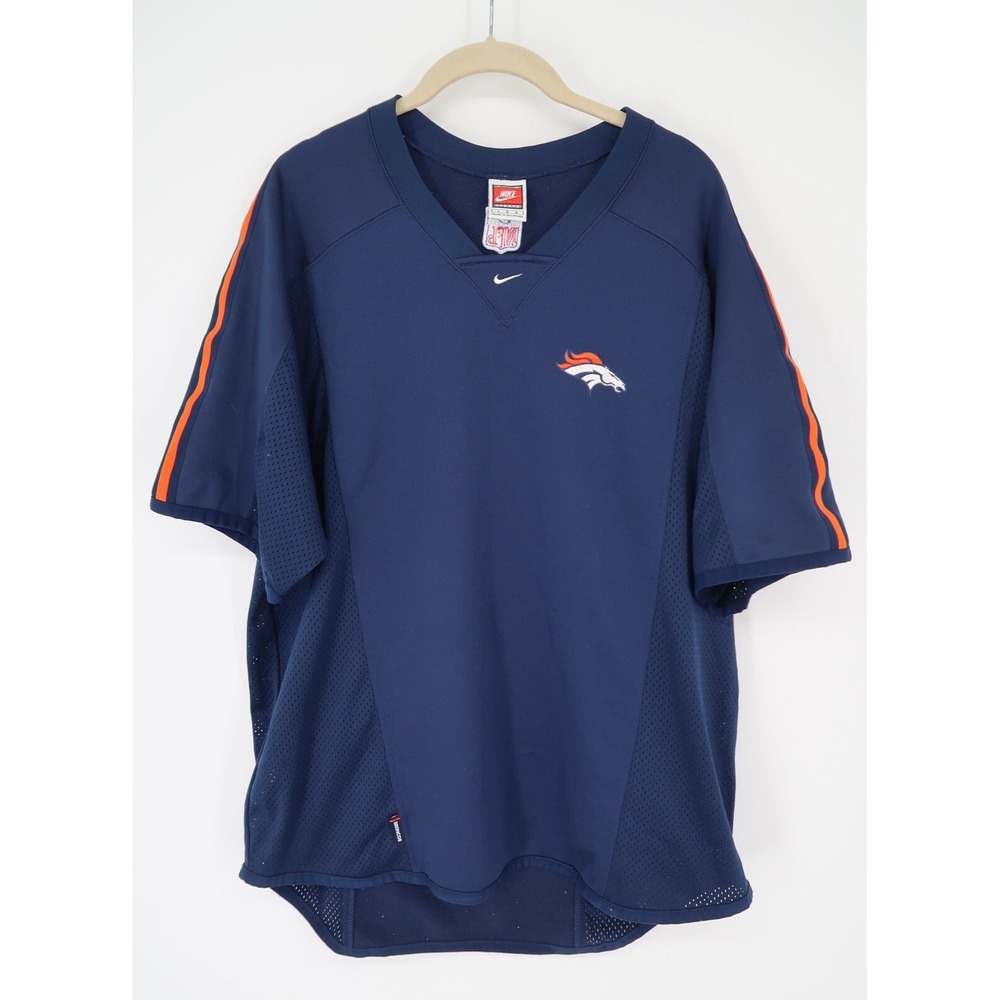 Vintage Nike Denver Broncos Center Swoosh Football Jersey Shirt 90s Size Large